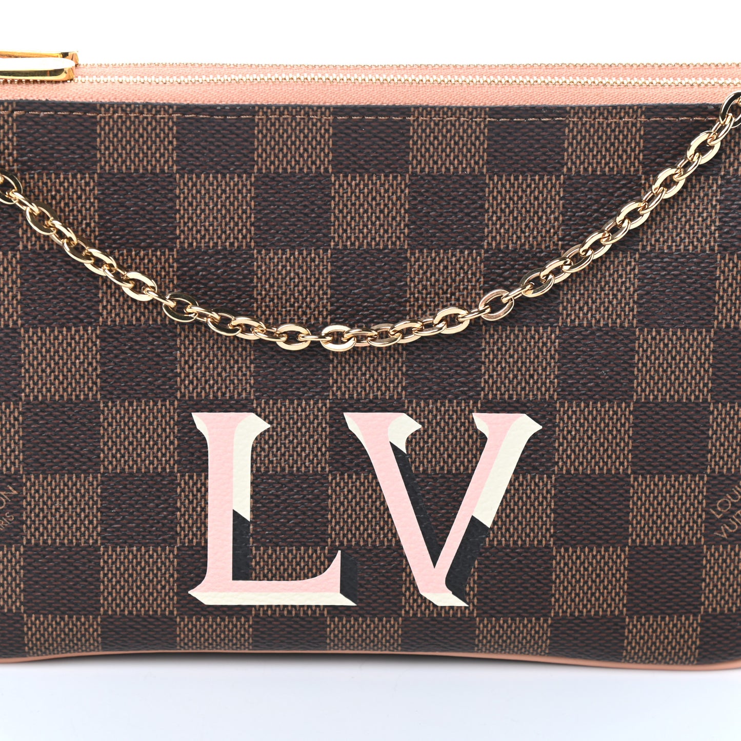 Damier Ebene Double Zip Pochette