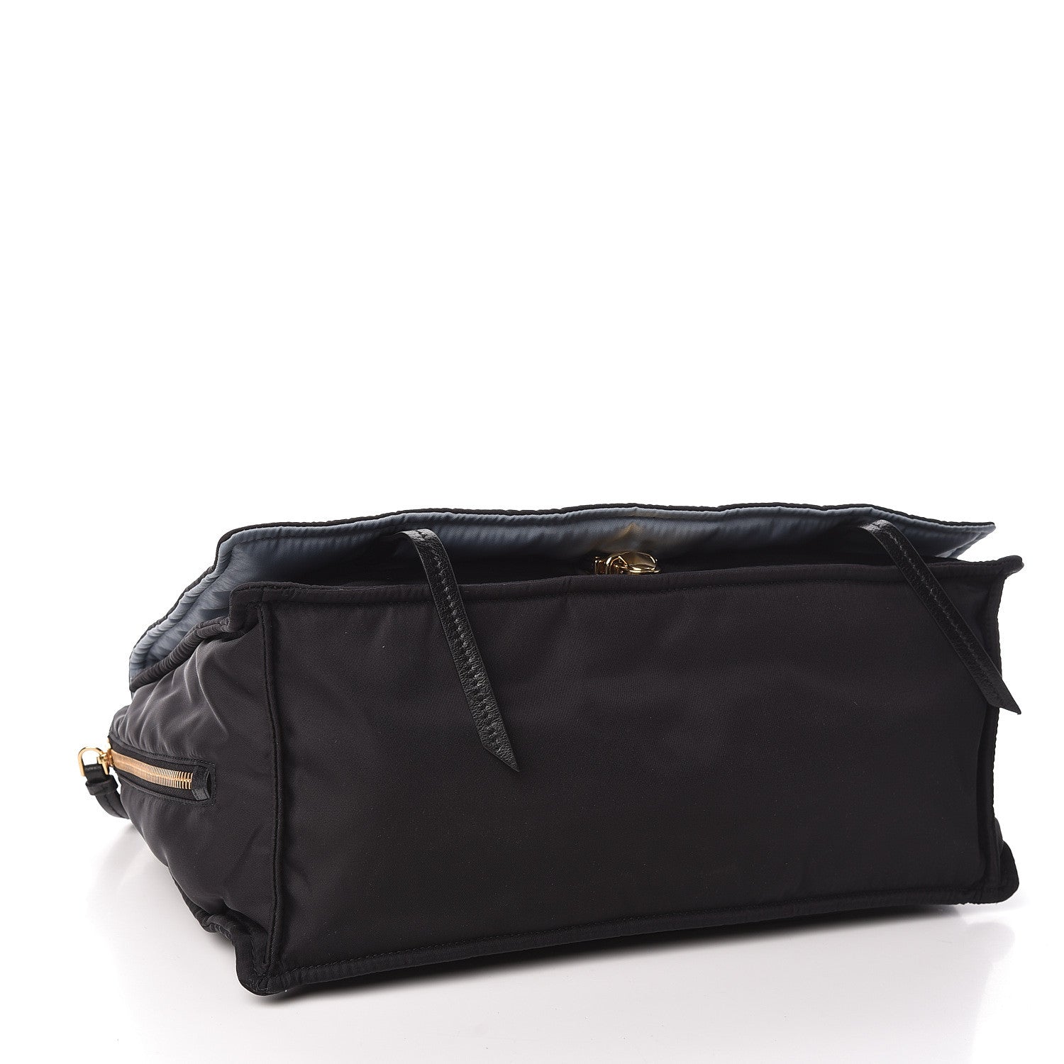Prada Tessuto Nylon Etiquette Flap Black Soleil 5 of 12