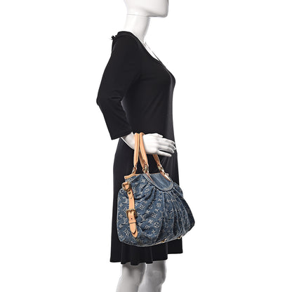 Louis Vuitton Denim Neo Cabby MM Blue 2 of 9