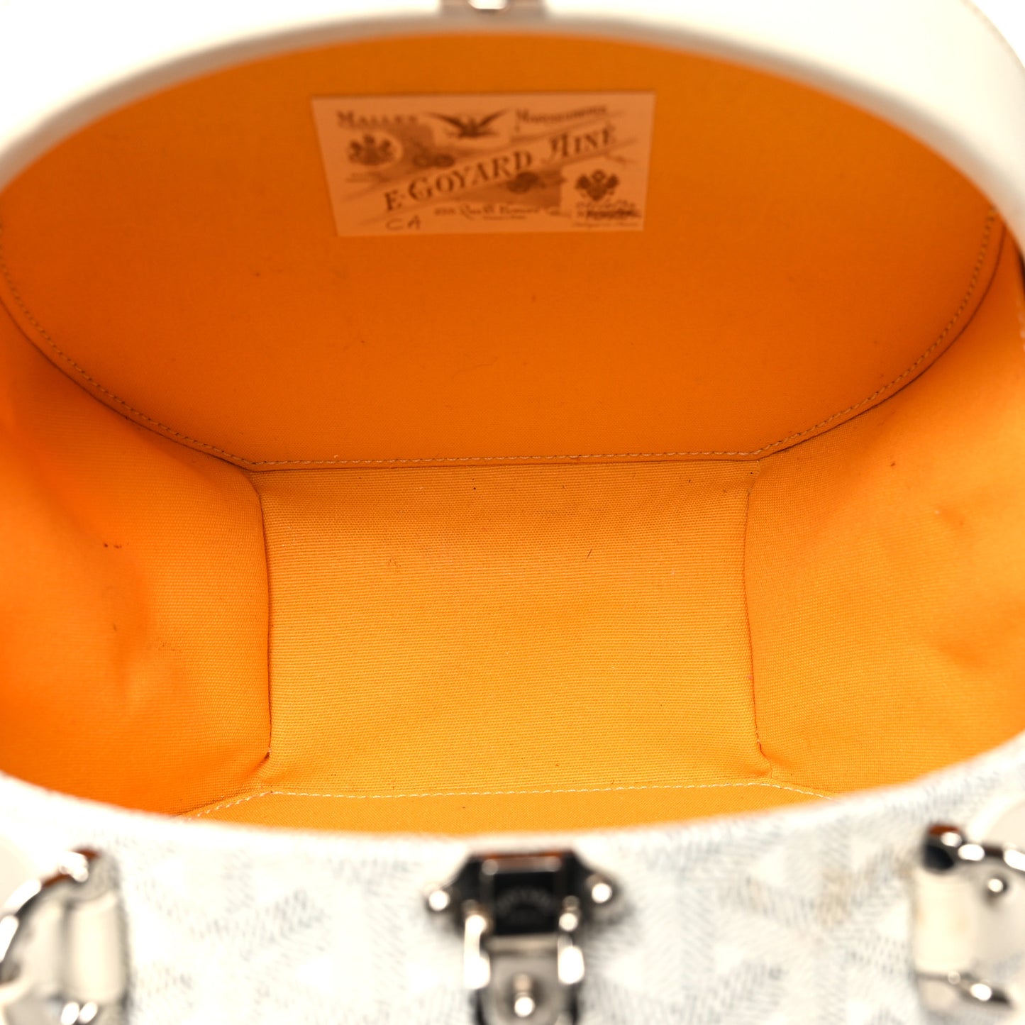 Goyardine Alto Hatbox White