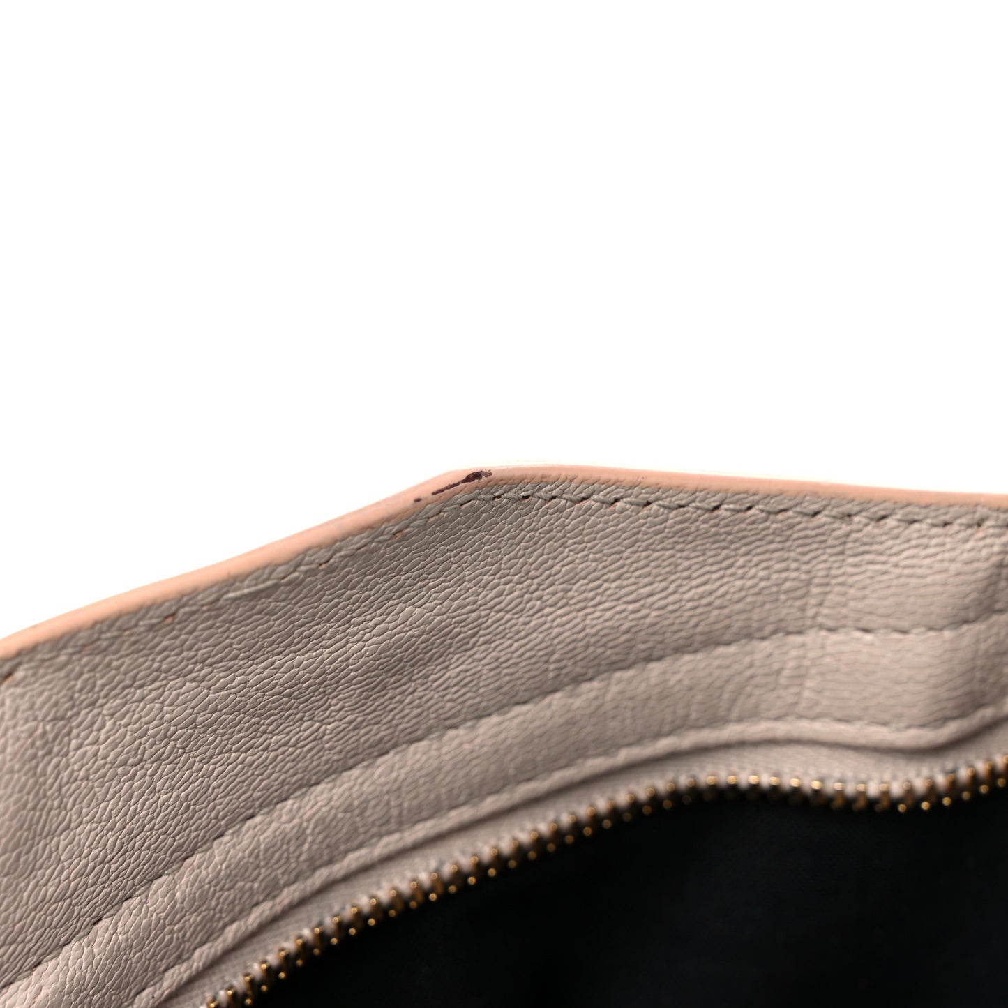 Chevre Gold Hardware Metallic Edge City Beige Praline