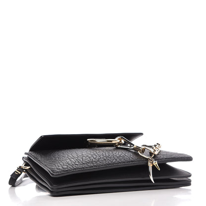 Chloe Large Grain Lambskin Shiny Goatskin Small Faye Shoulder Bag Black 4 of 9