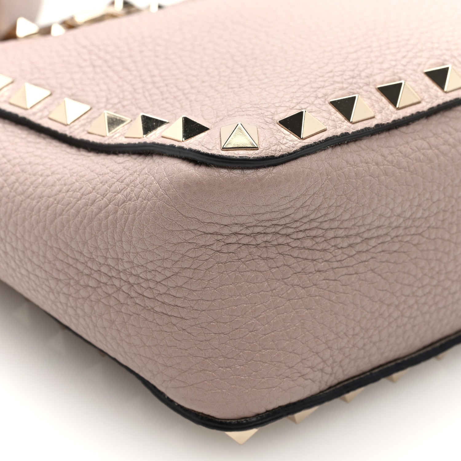 Valentino Garavani Pebbled Calfskin Mini Rockstud Flip-Lock Messenger Bag Poudre 8 of 9