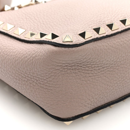 Valentino Garavani Pebbled Calfskin Mini Rockstud Flip-Lock Messenger Bag Poudre 8 of 9