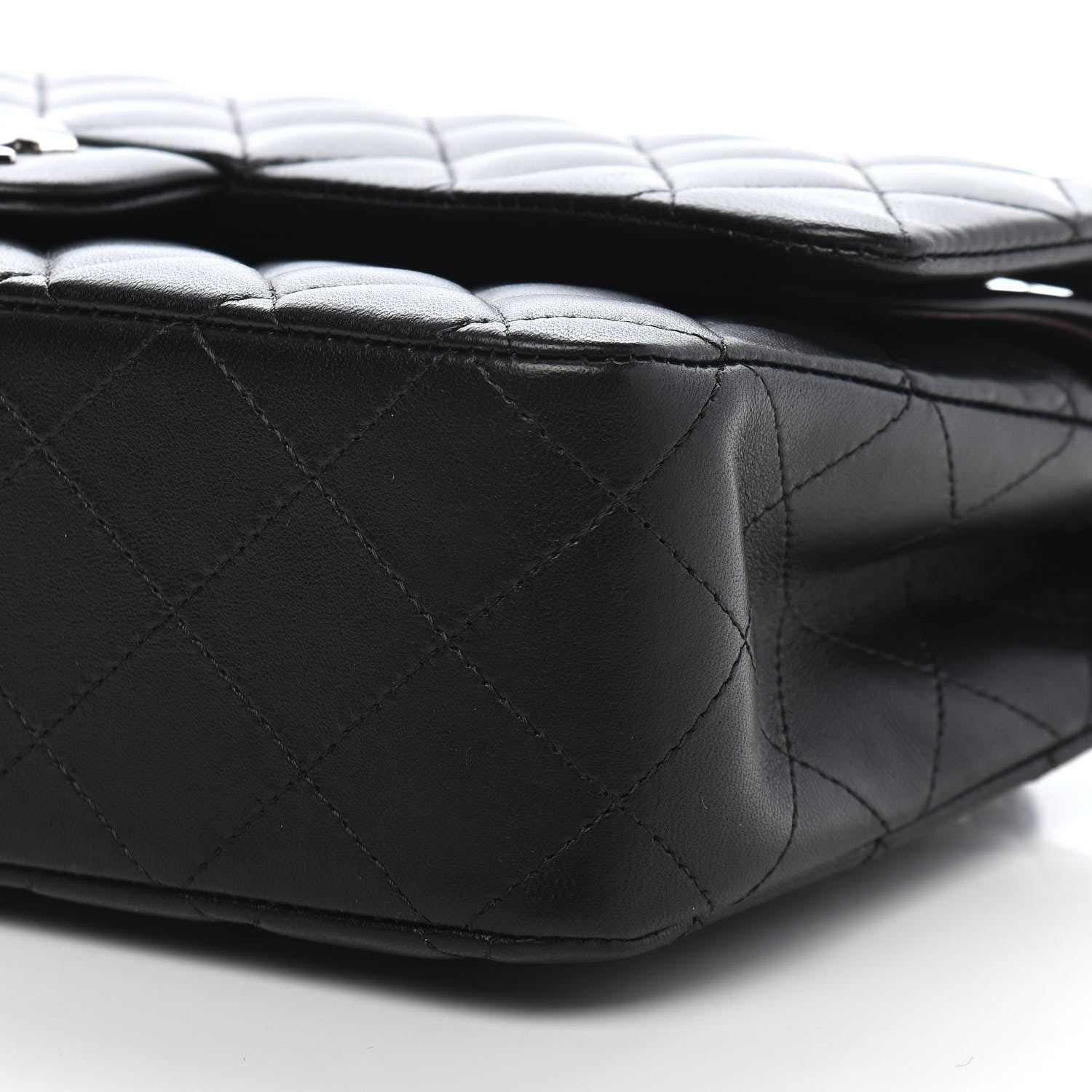 Chanel Lambskin Quilted Medium Double Flap Black 8 of 8