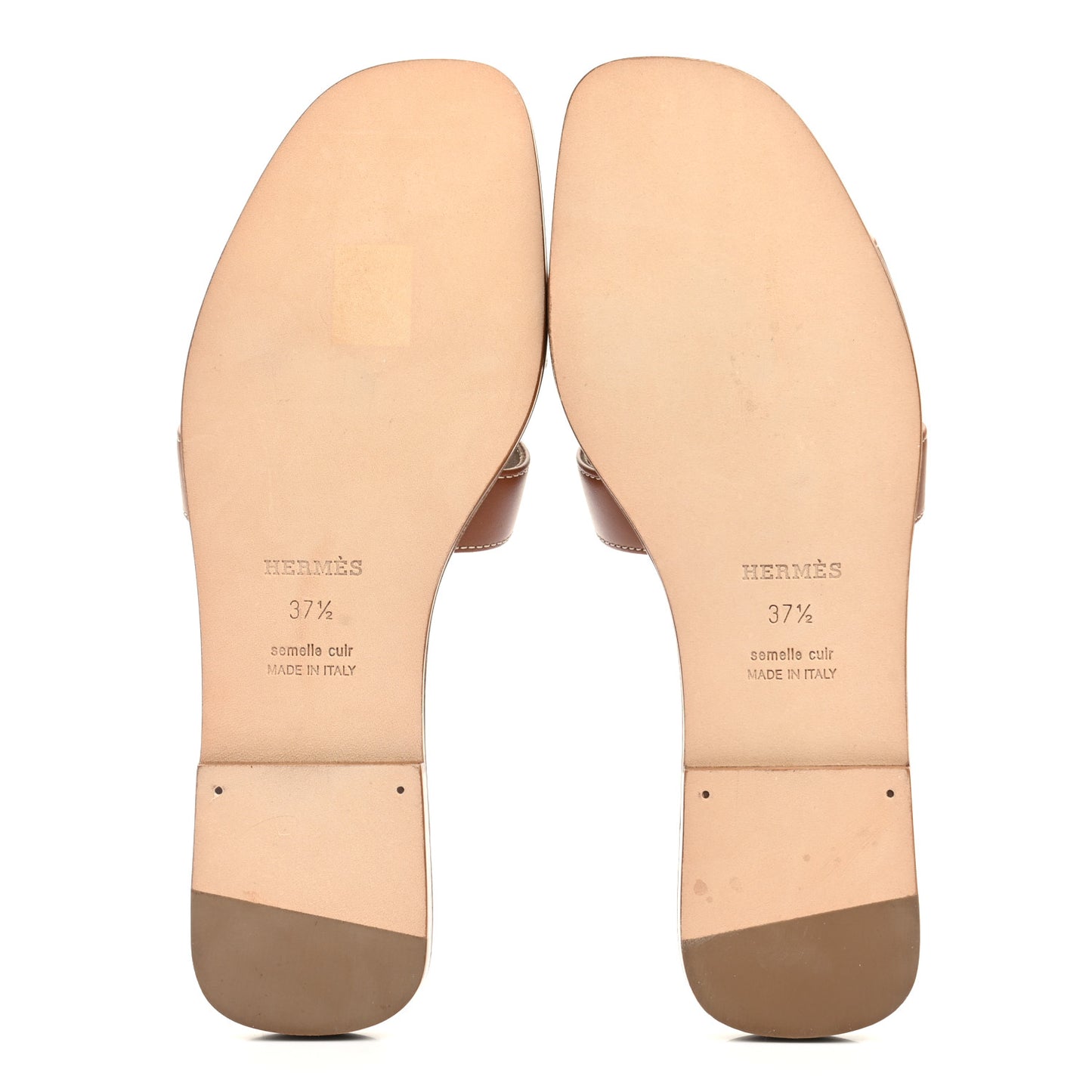 Box Calfskin Oran Sandals 37.5 Gold