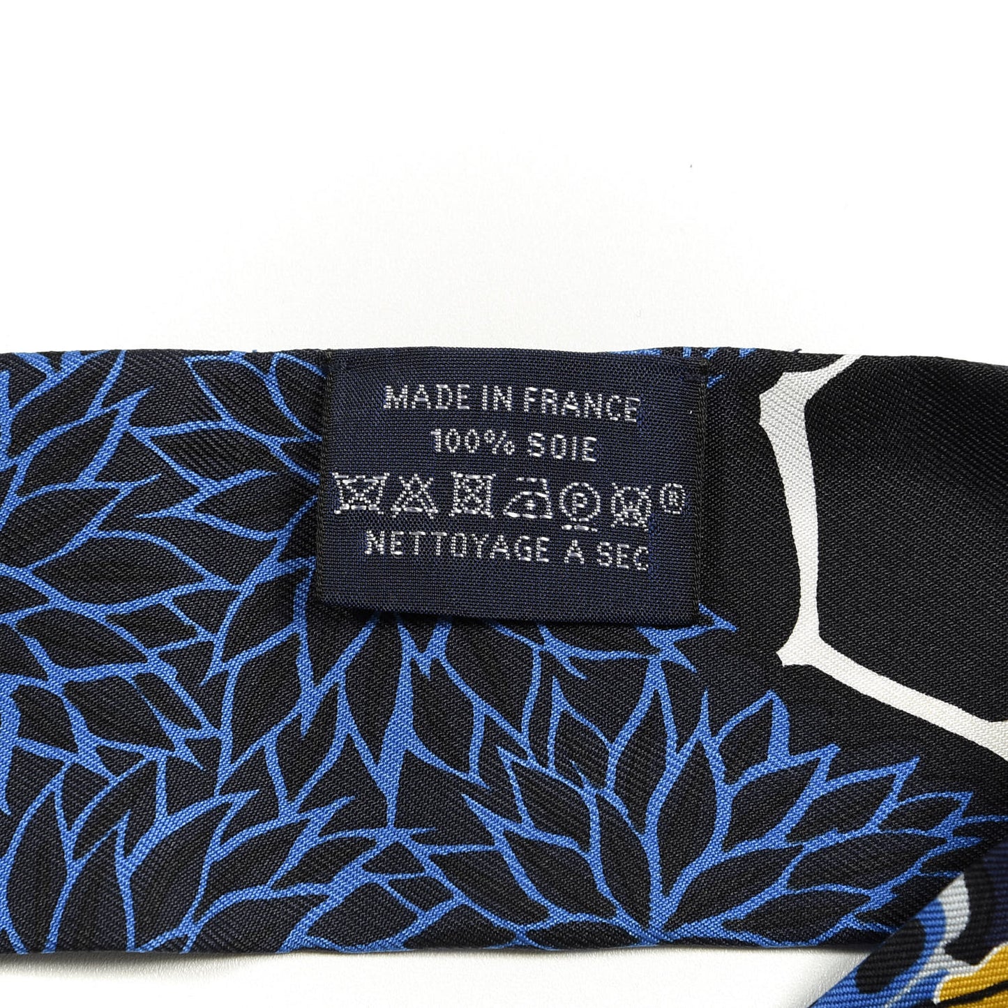 Silk The Three Graces Twilly Bleu Nuit Gold Black