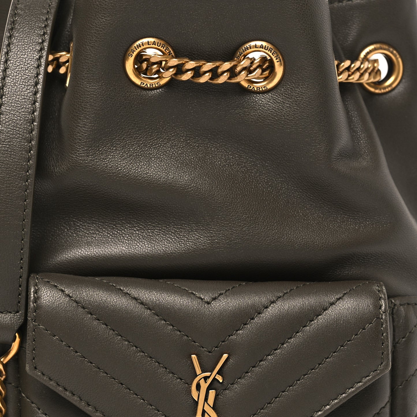 Lambskin Matelasse Monogram Joe Nano Bucket Bag Light Musk