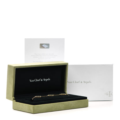 Van Cleef & Arpels 18K Yellow Gold Malachite 5 Motifs Vintage Alhambra Bracelet 6 of 6