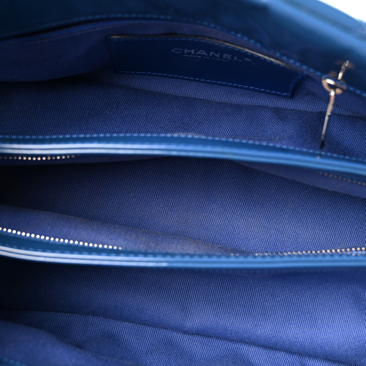 Patent Quilted Medium Just Mademoiselle Blue