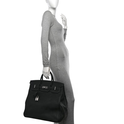Hermes Togo HAC Birkin 40 Black Bleu Nuit 2 of 11