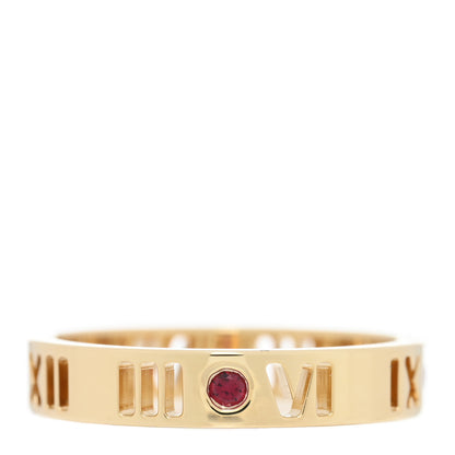 Tiffany 18K Yellow Gold Ruby Atlas Pierced Ring 51 5.75 3 of 4