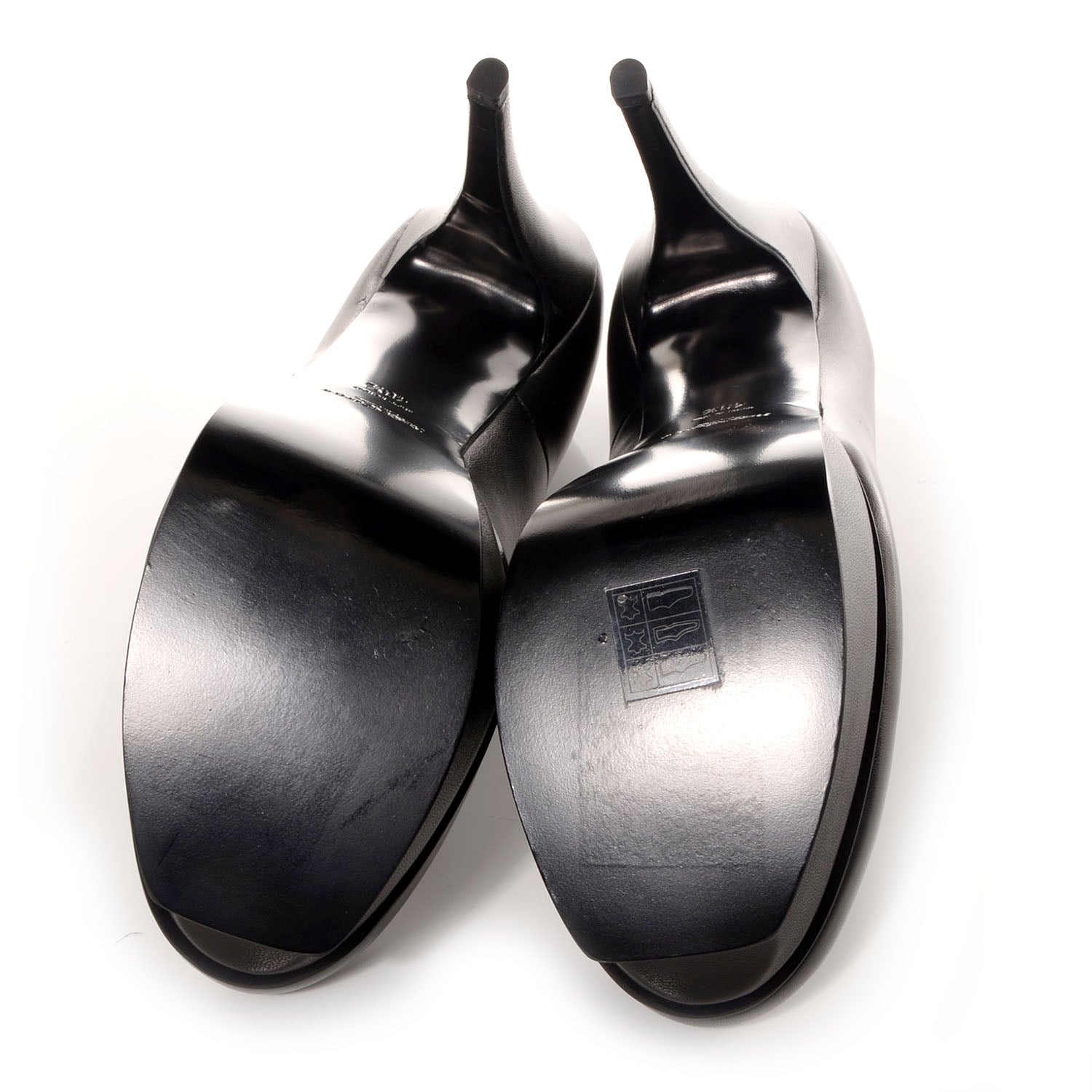 Saint Laurent Calfskin Tribute 105 Platform Pumps 40.5 Black 5 of 6