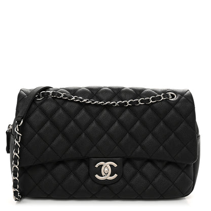 Chanel Caviar Quilted Jumbo Easy Flap Black 1 of 11