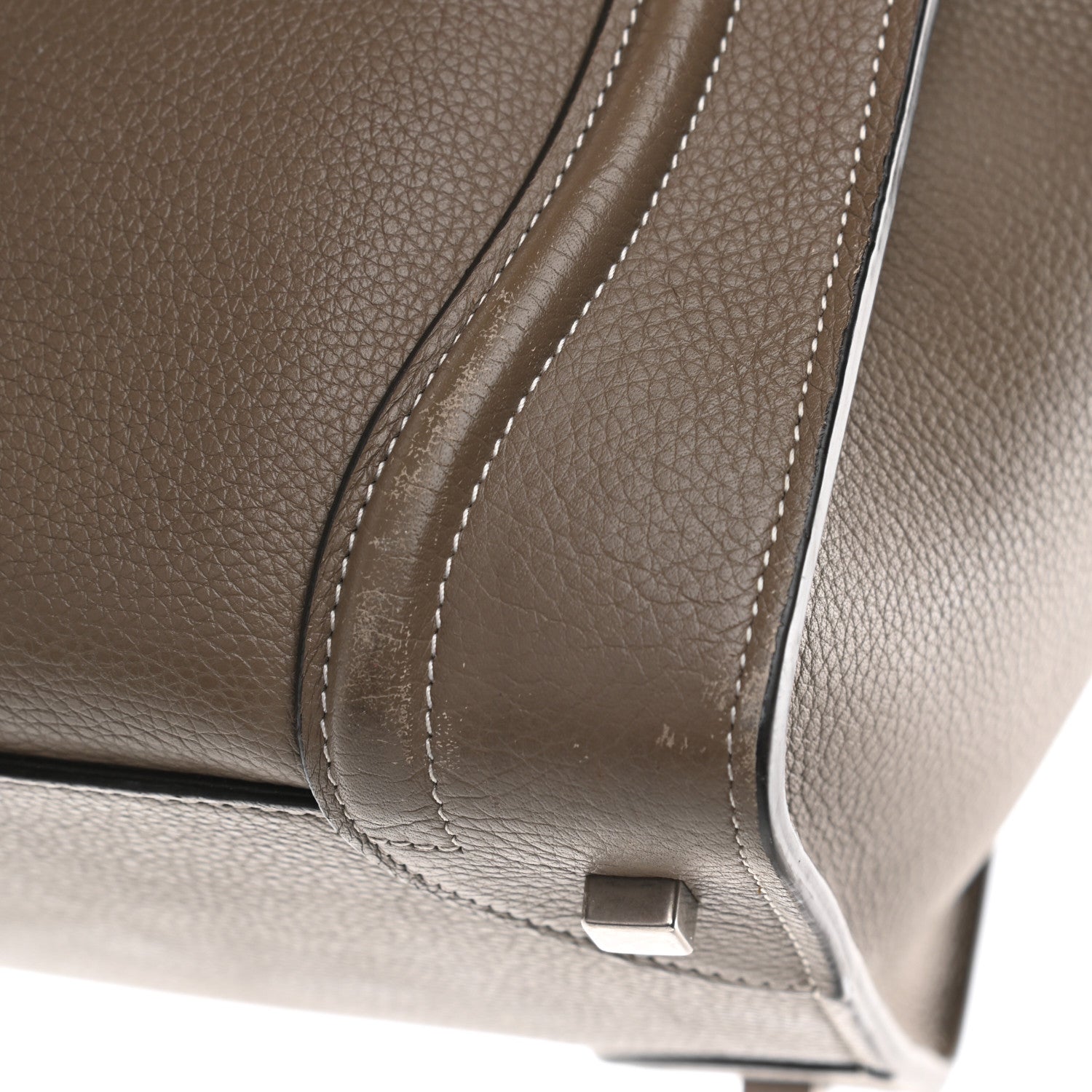 Celine Drummed Calfskin Mini Luggage Souris 12 of 12