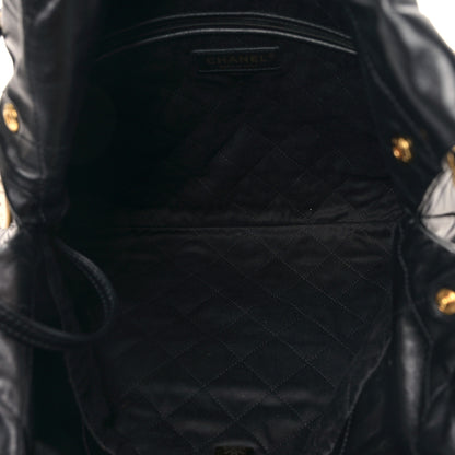 Chanel Shiny Calfskin Quilted Small Chanel 22 Black 6 of 10