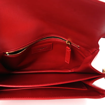 Saint Laurent Smooth Calfskin Le Maillon Satchel Rouge Eros 5 of 9