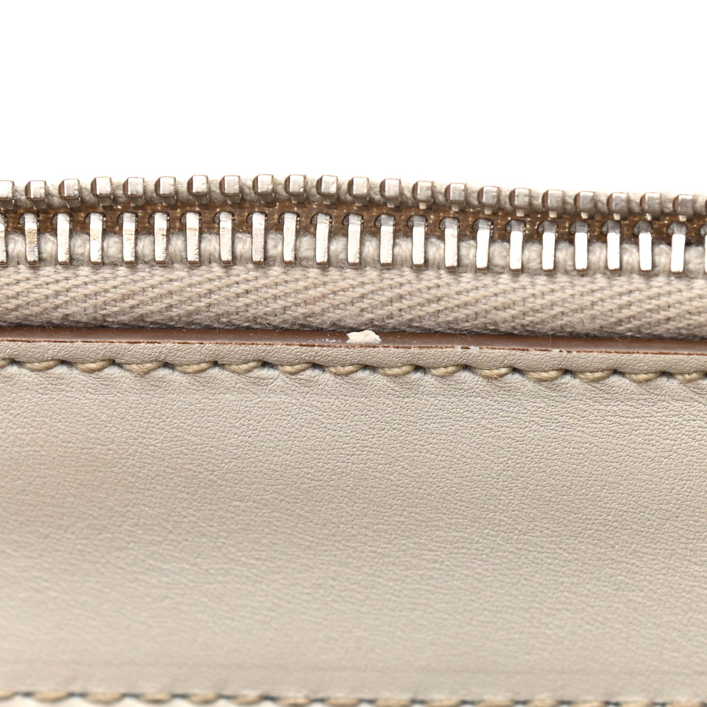 City Calf Hand Stitched Small Galleria Double Zip Tote Talco
