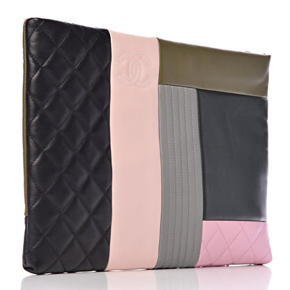 Chanel Lambskin Patchwork Large Cosmetic Case Multicolor 3 of 10