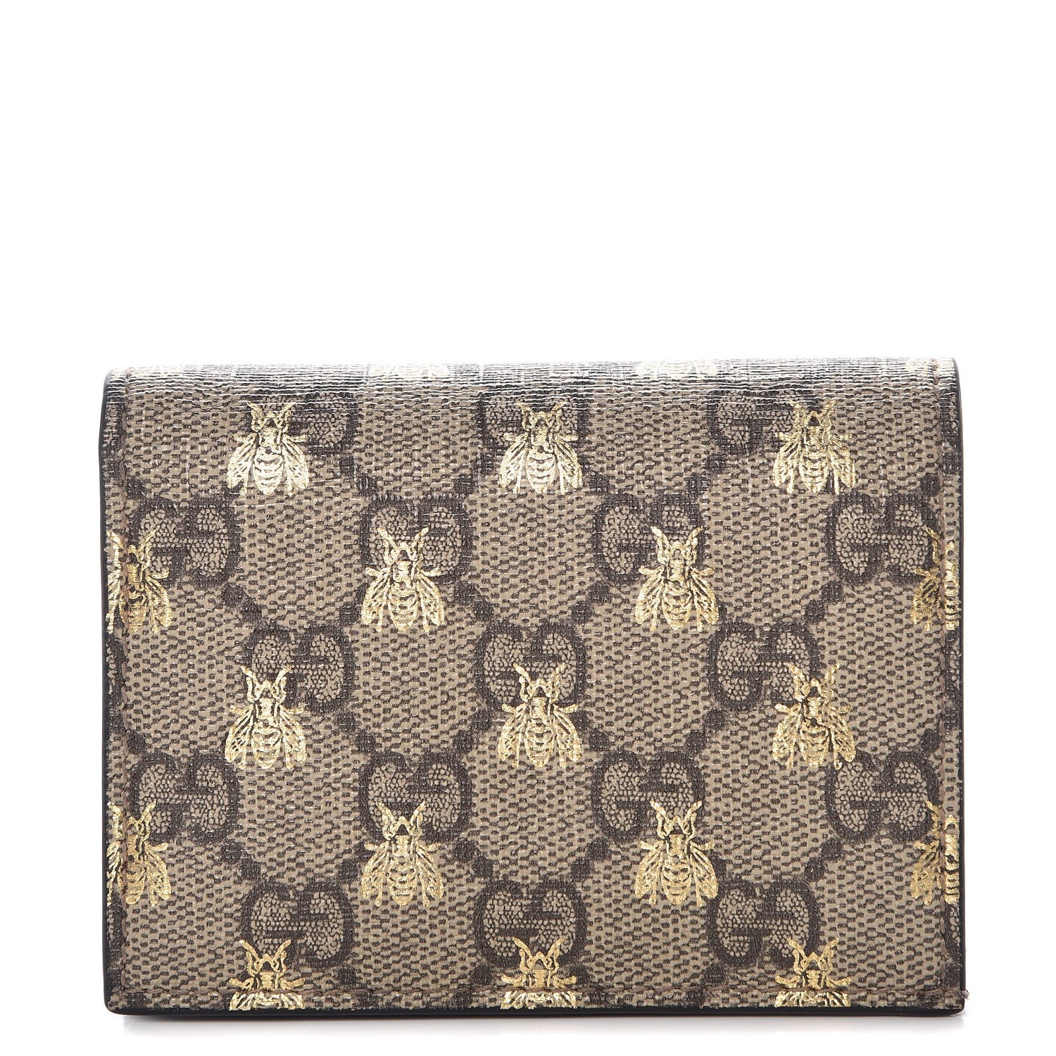 Gucci GG Supreme Monogram Bee Print Card Case 1 of 6