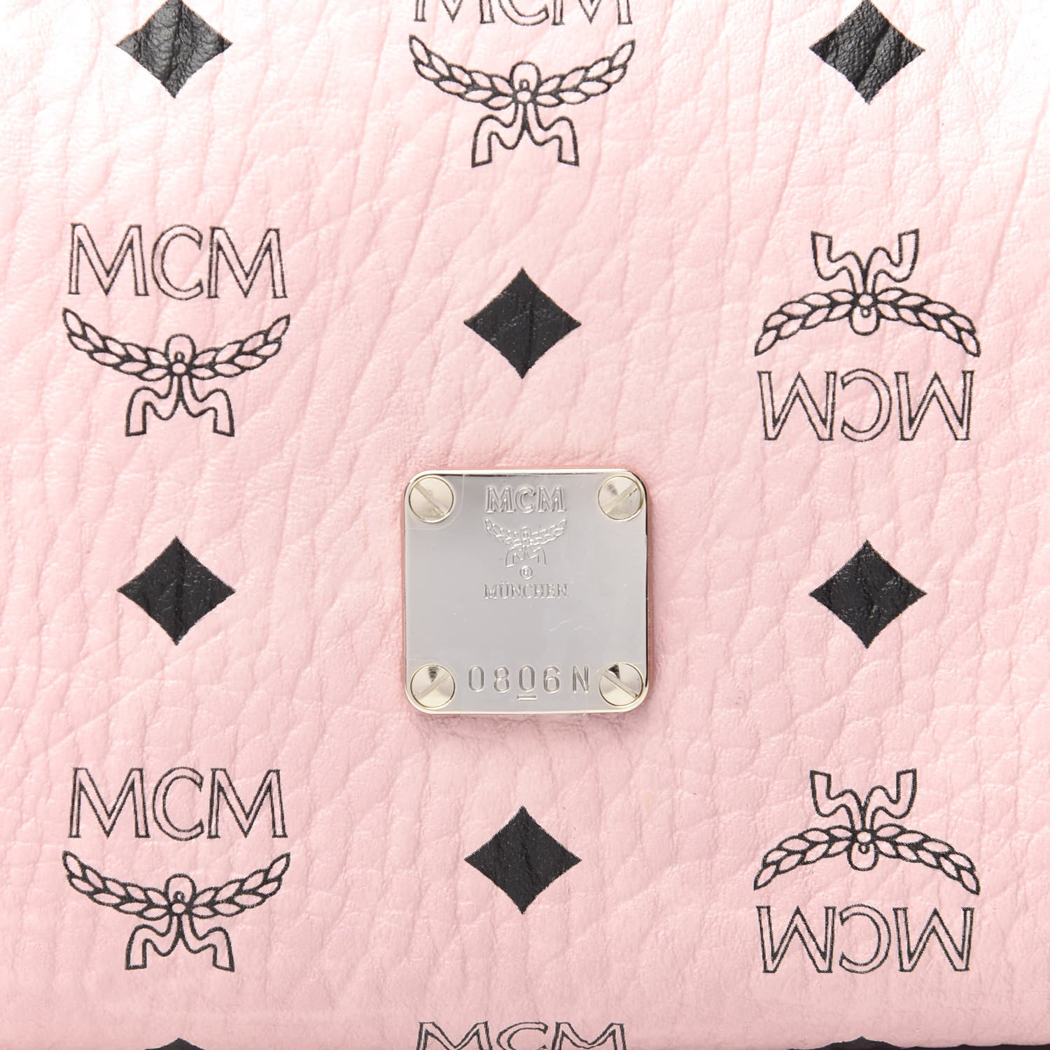 MCM Visetos Essential Boston Bag Pink 10 of 10