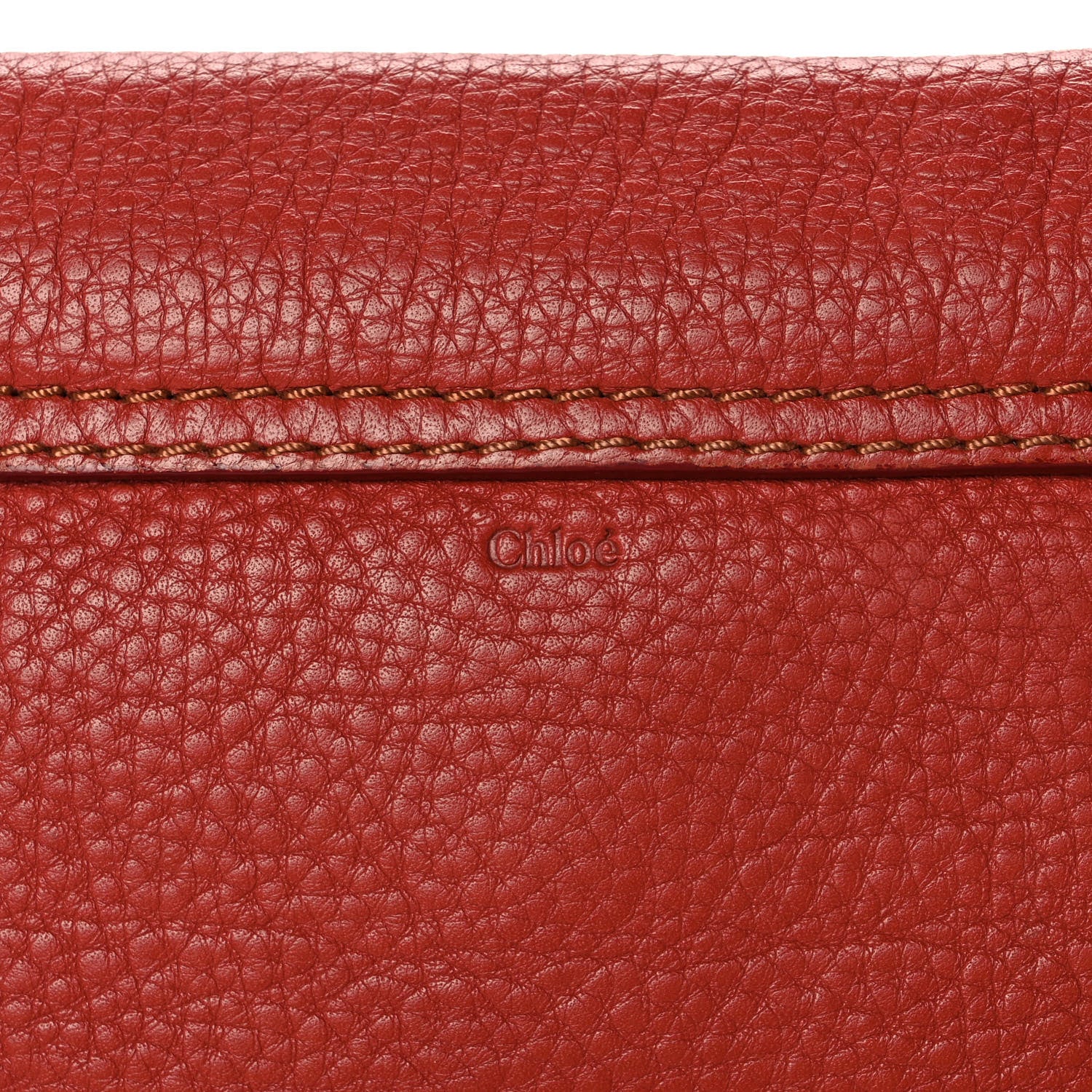 Chloe Calfskin Marcie Pochette Crossbody Bag Terracotta 8 of 10