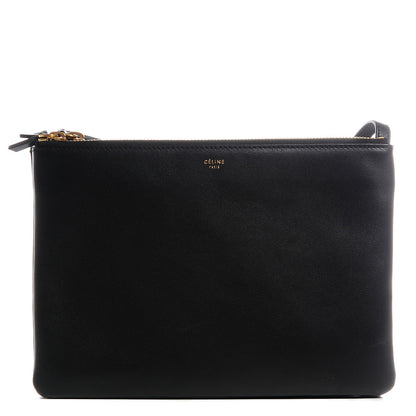 Celine Lambskin Large Trio Crossbody Bag Black 1 of 7