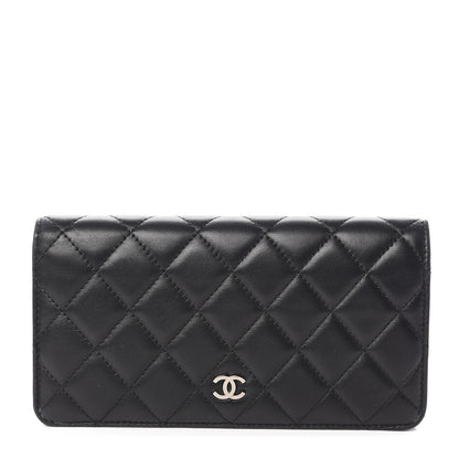 Chanel Lambskin Quilted Yen Wallet Black 1 of 8