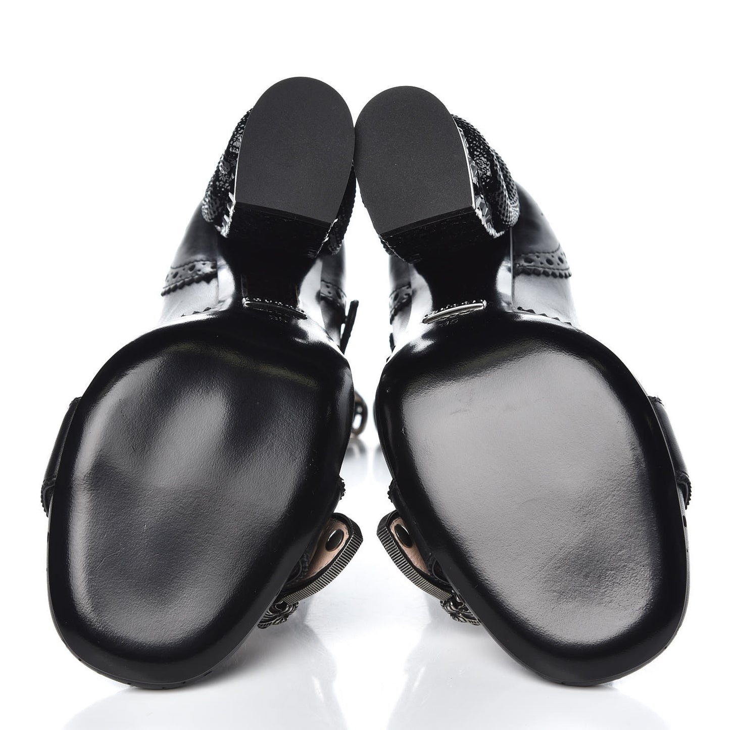 Calfskin Queercore Mid Calf Loafer Pumps 35 Black