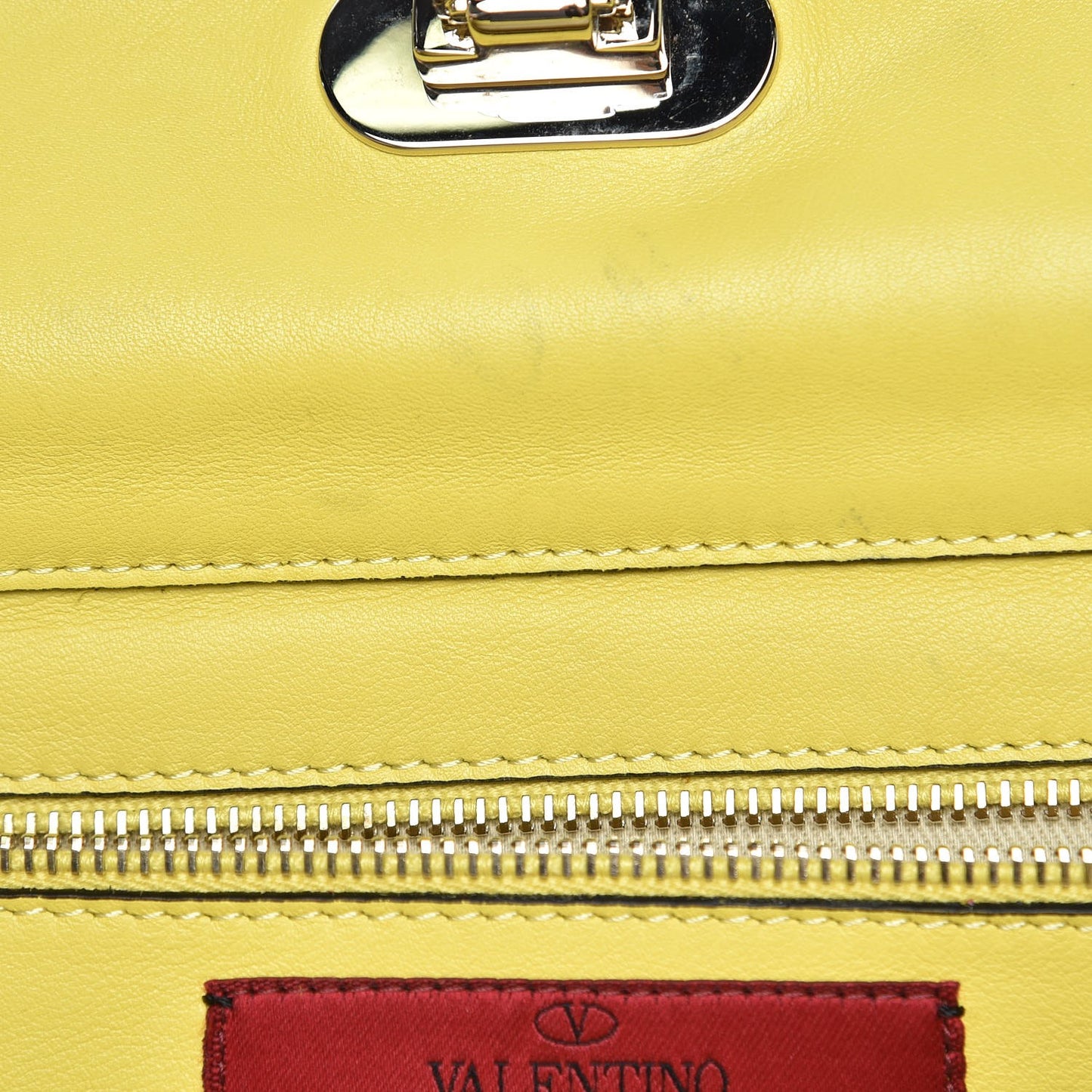 Vitello Medium Rockstud Tote Yellow
