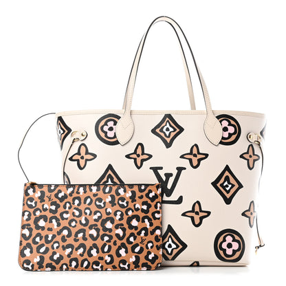 Louis Vuitton Monogram Giant Wild At Heart Neverfull MM Creme 1 of 4