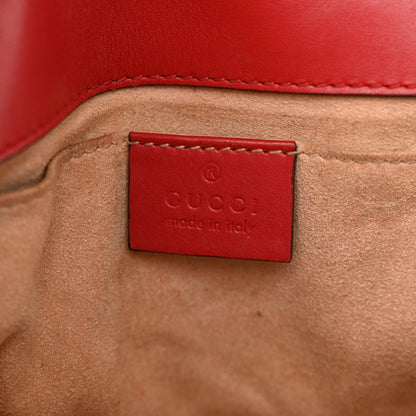 Gucci Calfskin Matelasse Mini GG Marmont Shoulder Bag Hibiscus Red 6 of 16