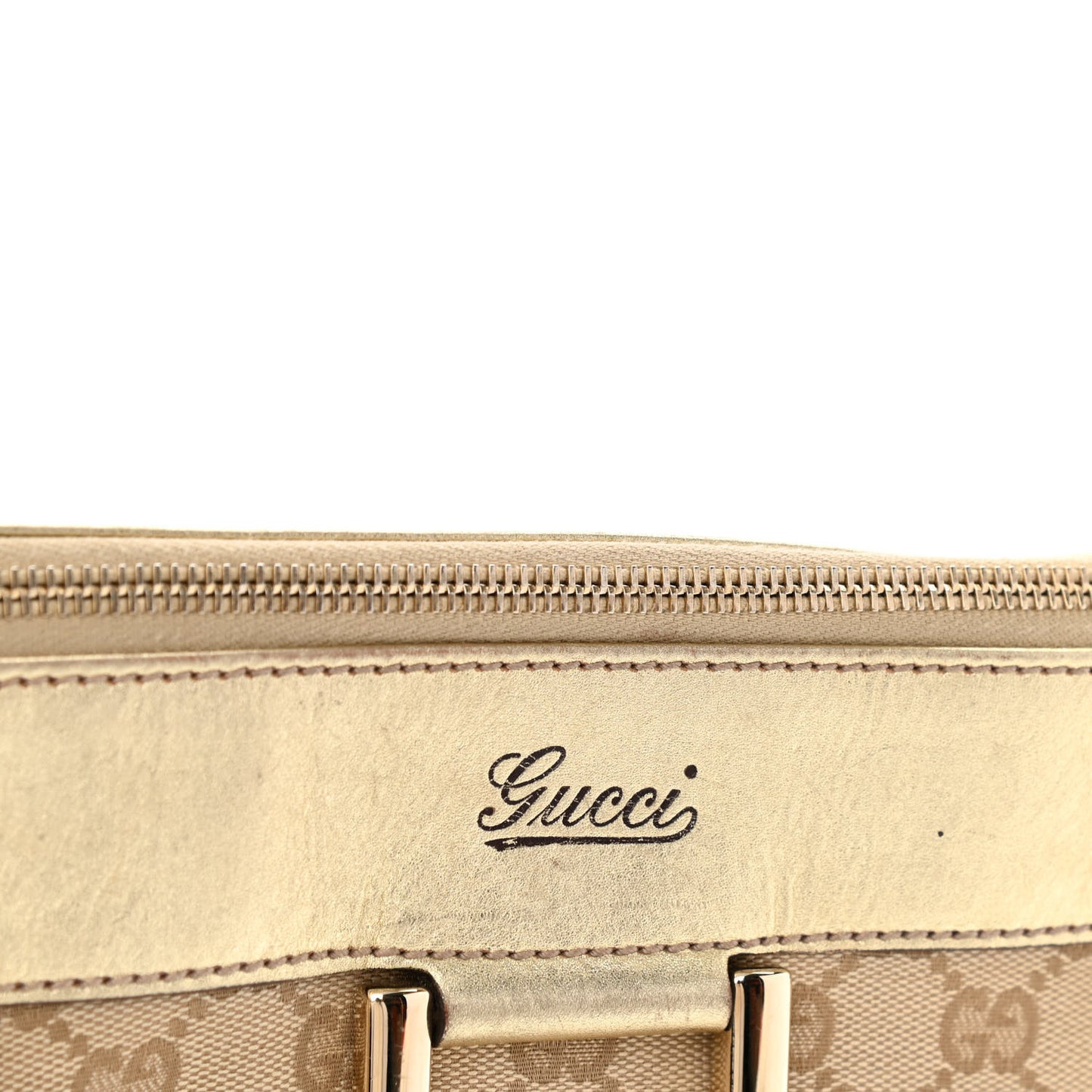 Metallic Monogram D Gold Tote Gold