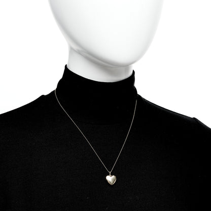 Tiffany 18K Yellow Gold Heart Locket Pendant Necklace 2 of 6