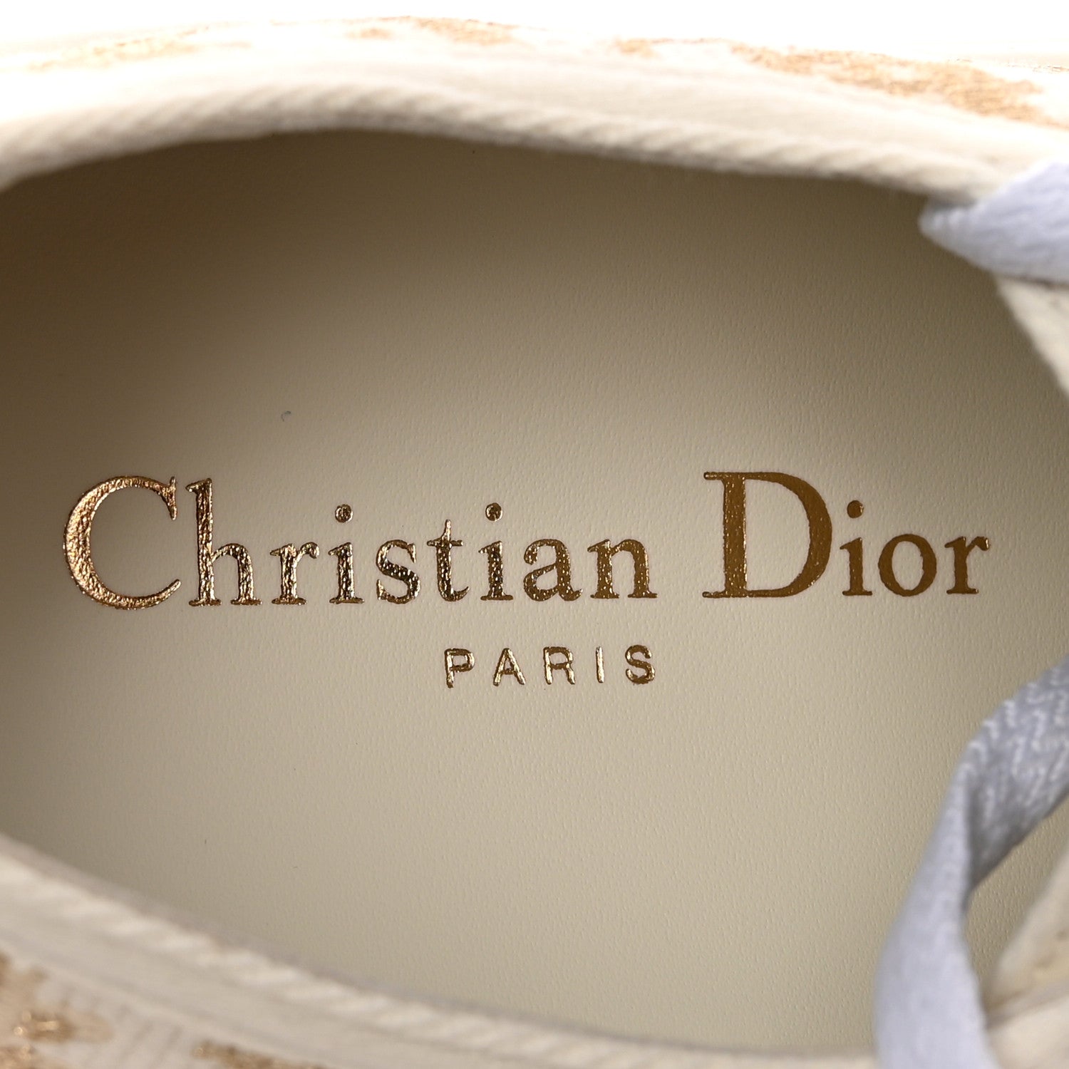 Christian Dior Canvas Oblique Walk'N'Dior Low Top Sneakers 35 Beige Gold 8 of 11