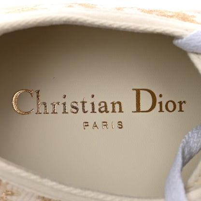 Christian Dior Canvas Oblique Walk'N'Dior Low Top Sneakers 35 Beige Gold 8 of 11