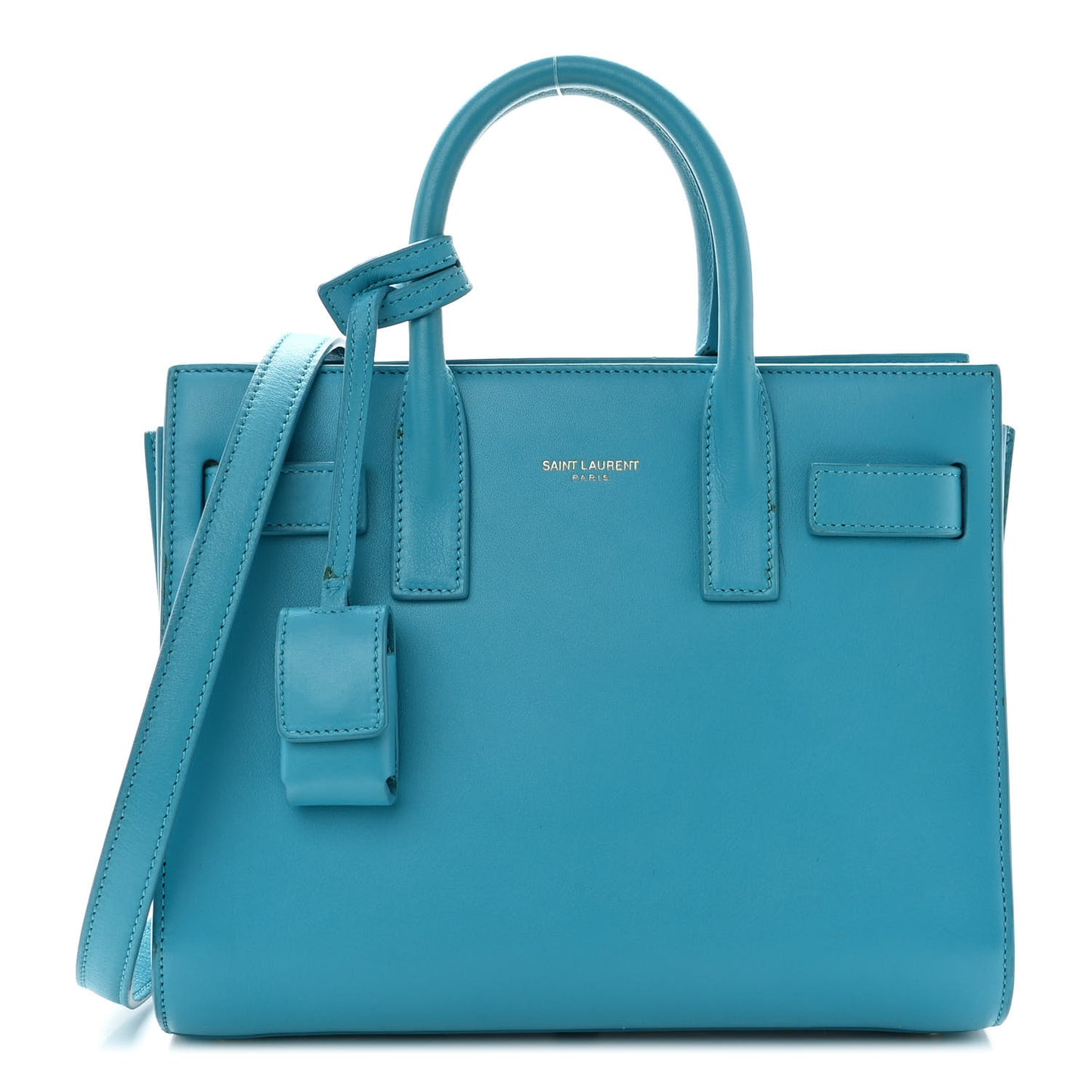 Calfskin Nano Sac De Jour Turquoise