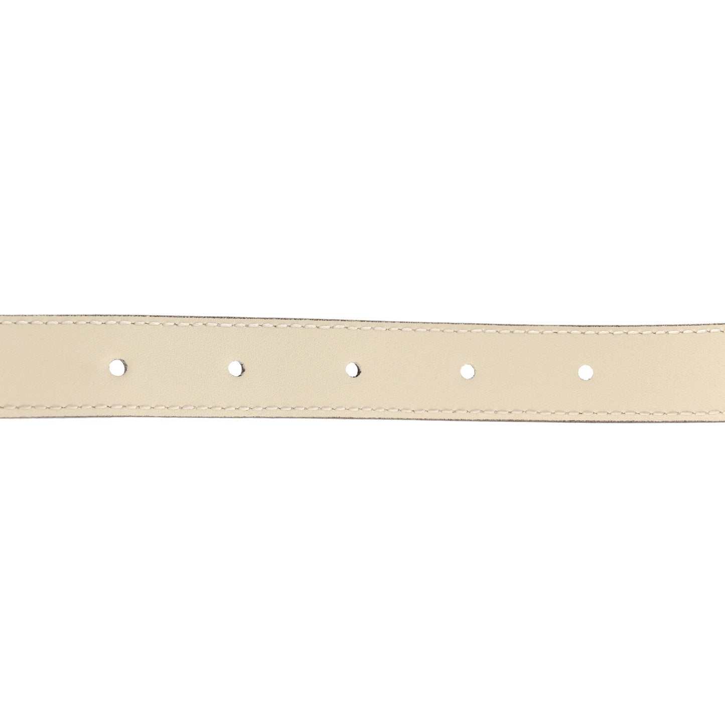 Azalea Calfskin Enamel Monochrome Double G 20mm Belt 110 44 Mystic White
