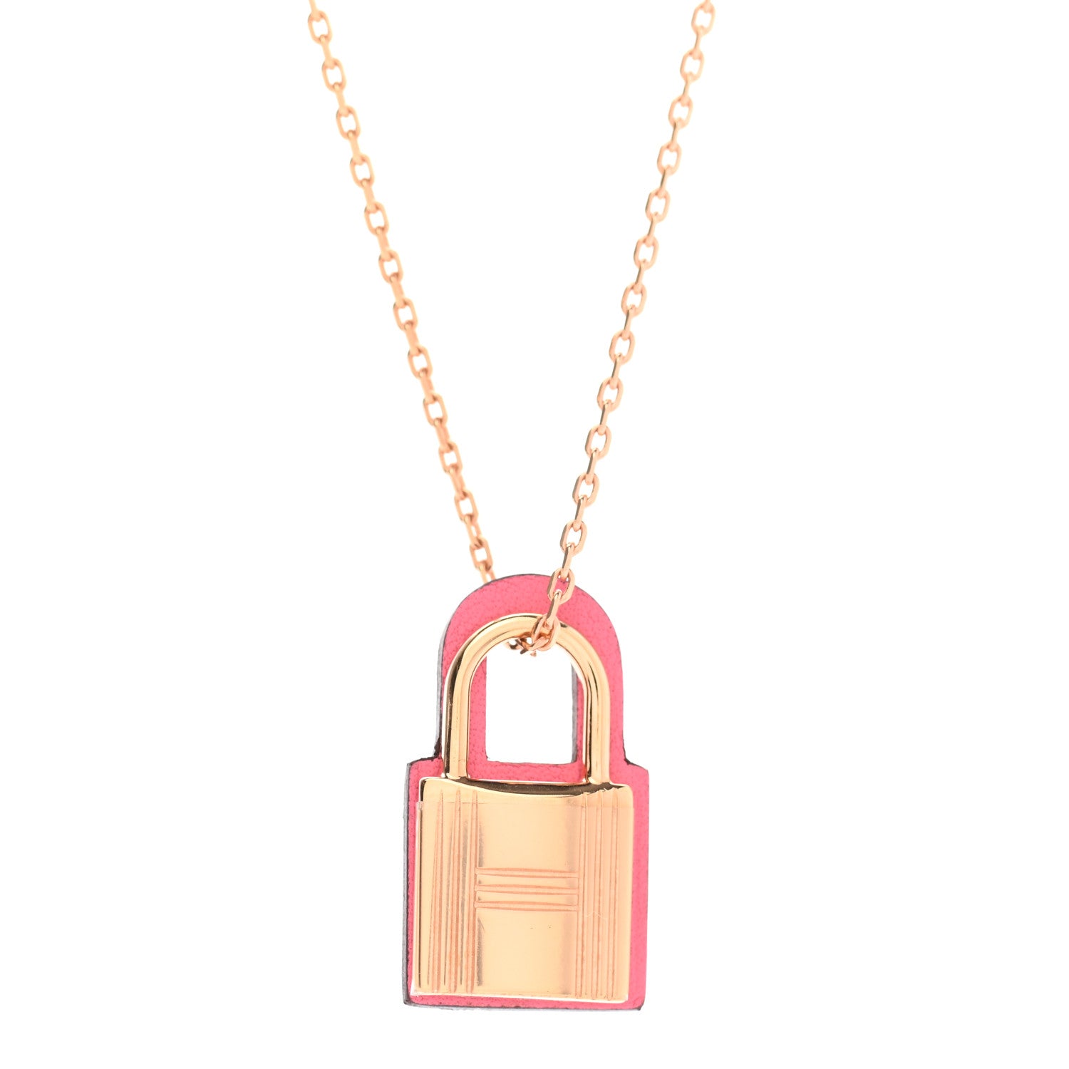 Hermes Swift O'Kelly Pendant Necklace Rose Azalee 4 of 7
