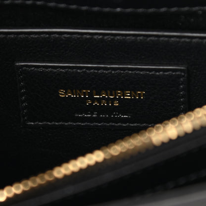 Saint Laurent Calfskin Y Quilted Monogram Small Loulou Chain Satchel Black 6 of 13