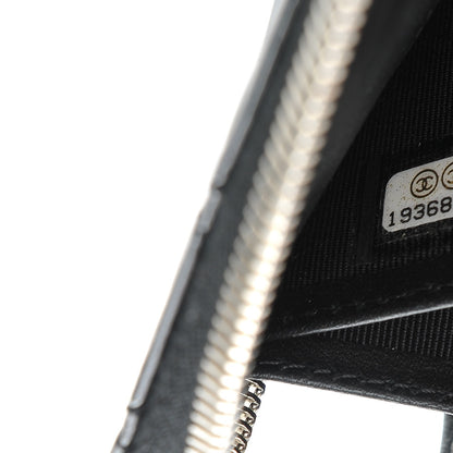 Chanel Patent Calfskin Quilted Zipped Clutch Black 8 of 8