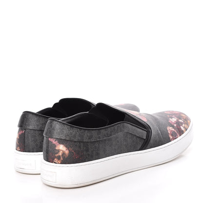 Christian Dior Homme Monogram Floral Skull Slip On Sneakers 45 4 of 18