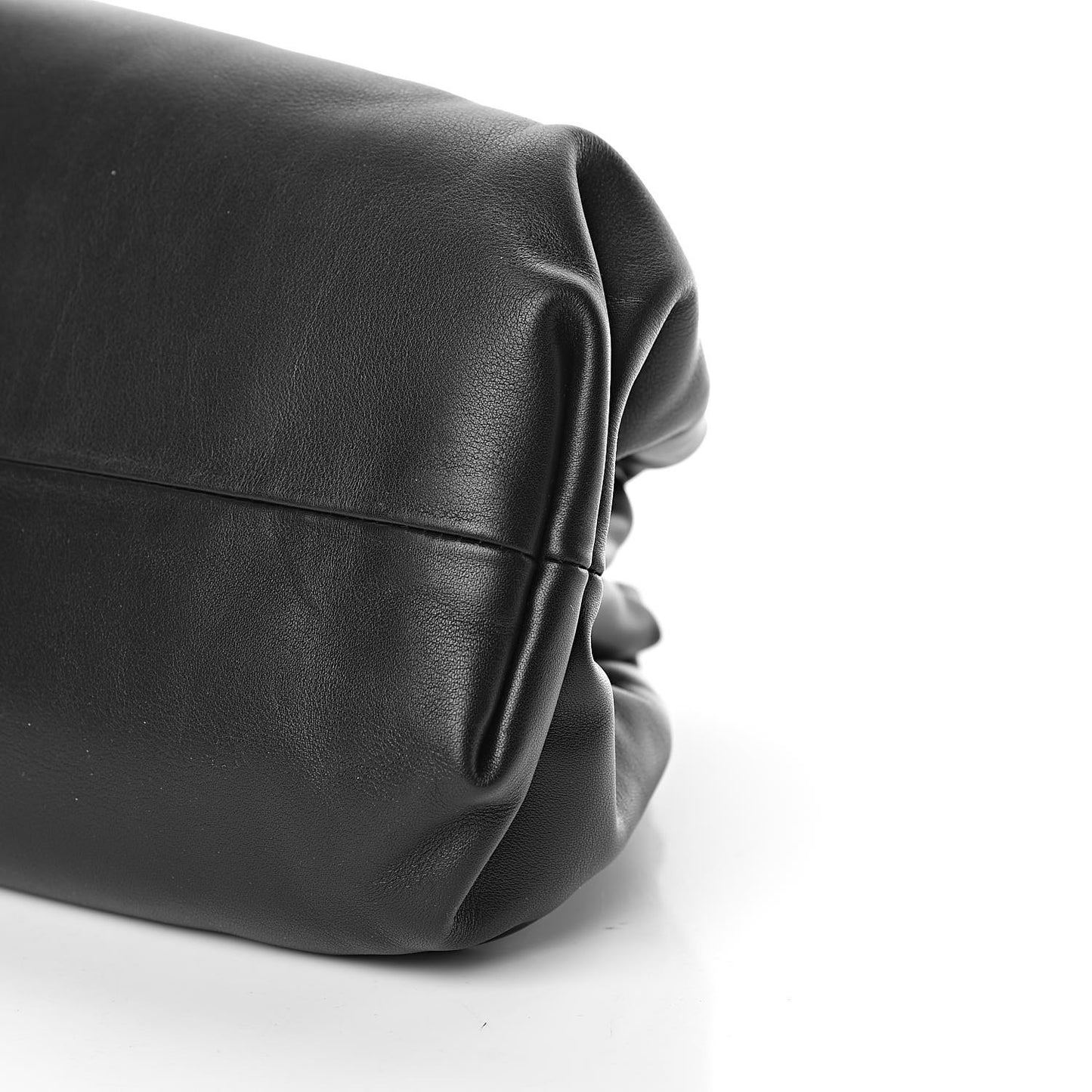 Smooth Butter Calf The Pouch Oversized Clutch Black