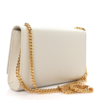 Saint Laurent Grain De Poudre Small Monogram Kate Satchel Crema Soft 3 of 12