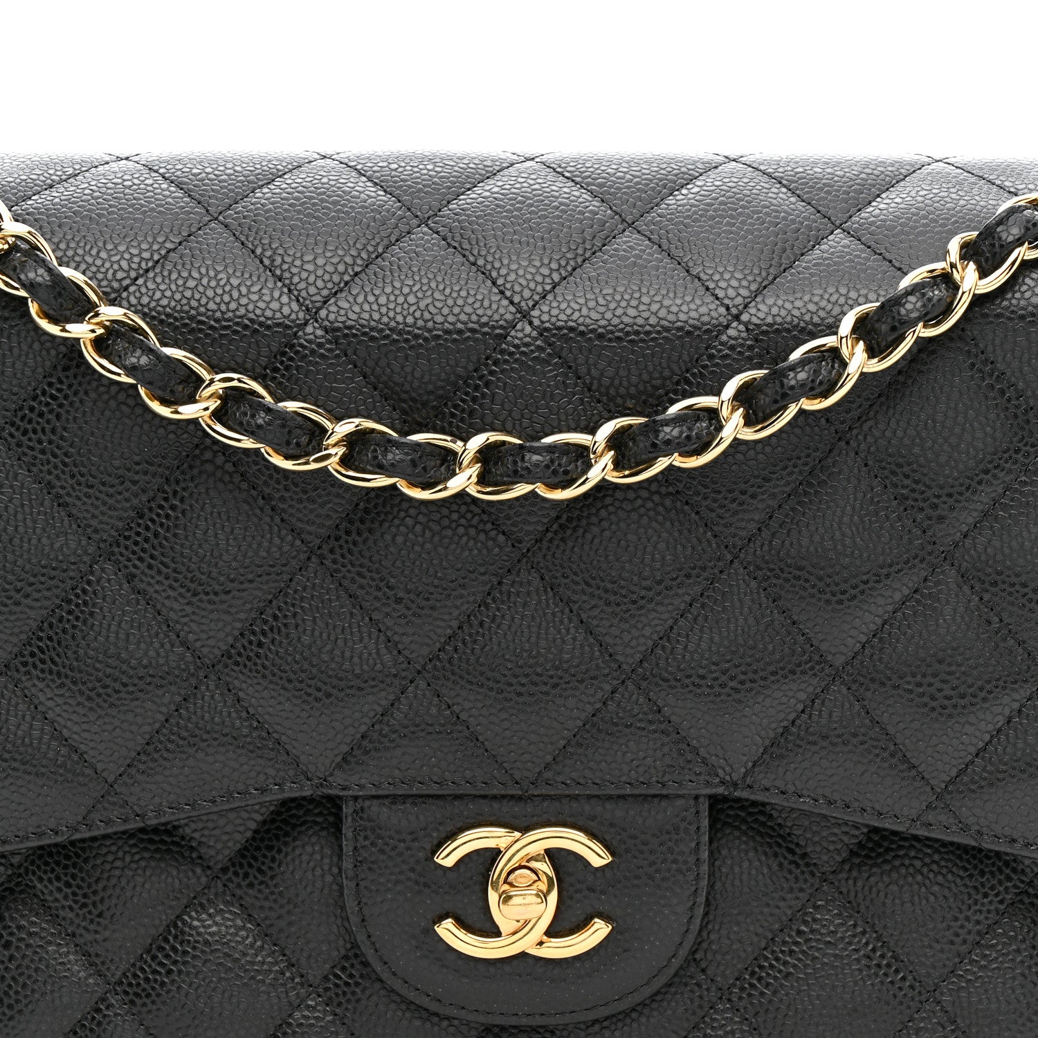 Chanel Caviar Quilted Jumbo Double Flap Black 8 of 12
