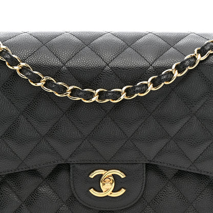Chanel Caviar Quilted Jumbo Double Flap Black 8 of 12
