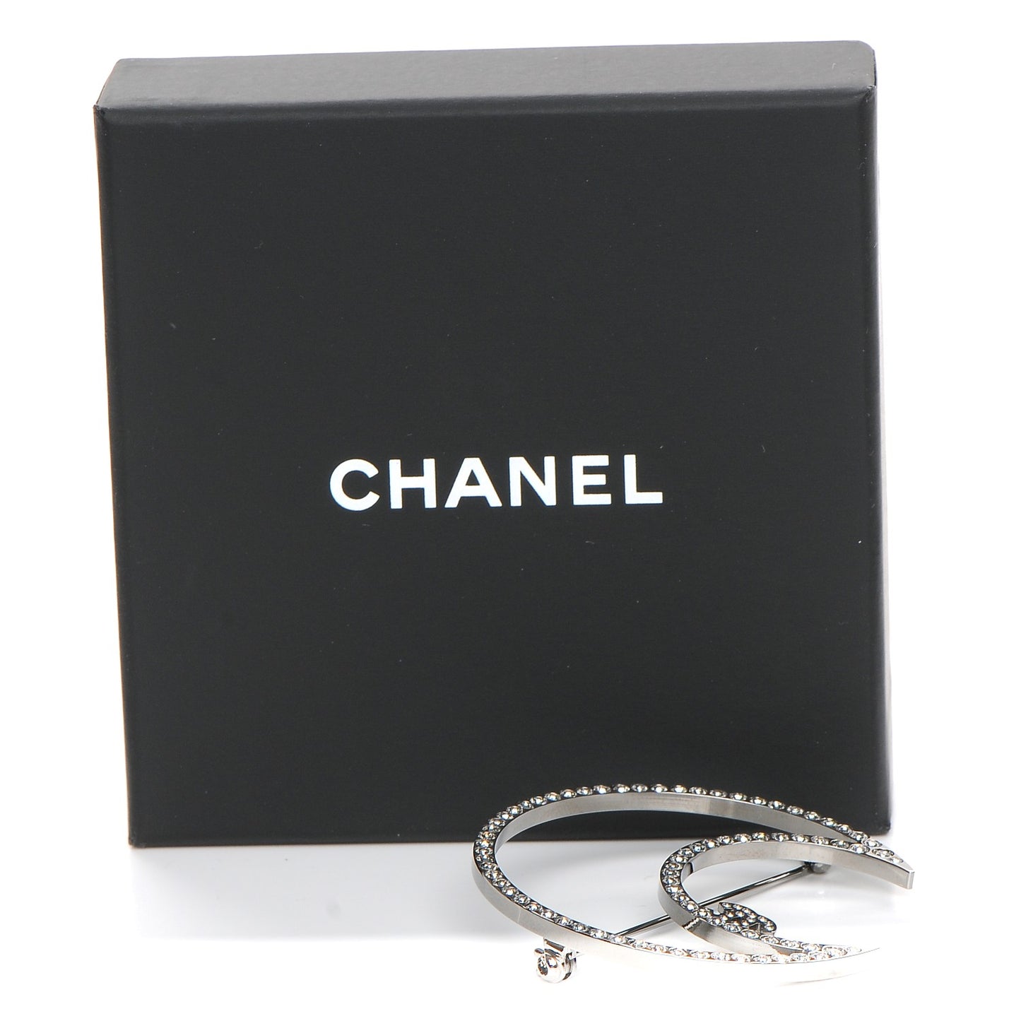 Ruthenium Crystal CC Moon Brooch