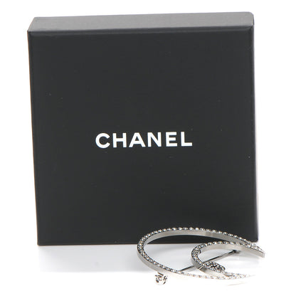 Chanel Ruthenium Crystal CC Moon Brooch 5 of 5