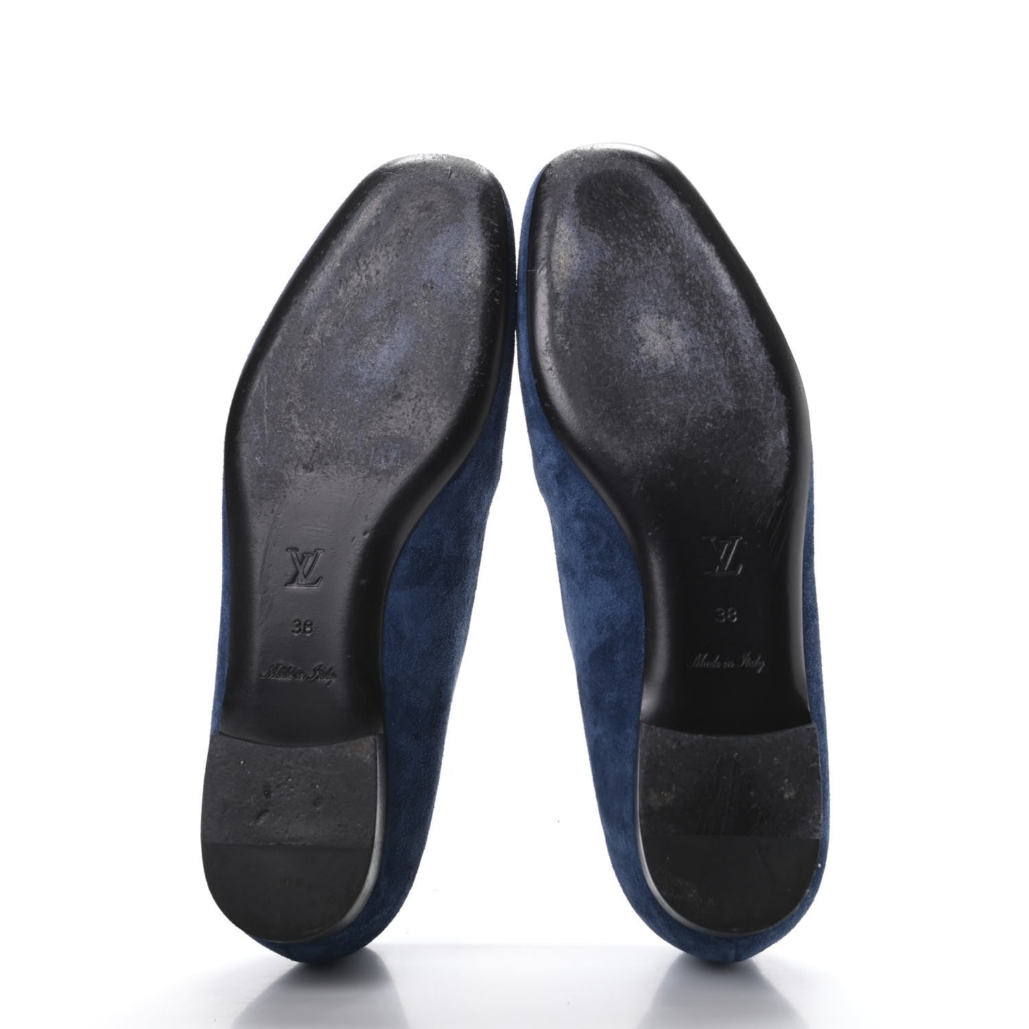 Louis Vuitton Suede Schoolgirl Flat Slippers 38 Blue 5 of 7