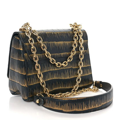Louis Vuitton Epi Printed Twist Shoulder Bag PM Black Gold 3 of 10